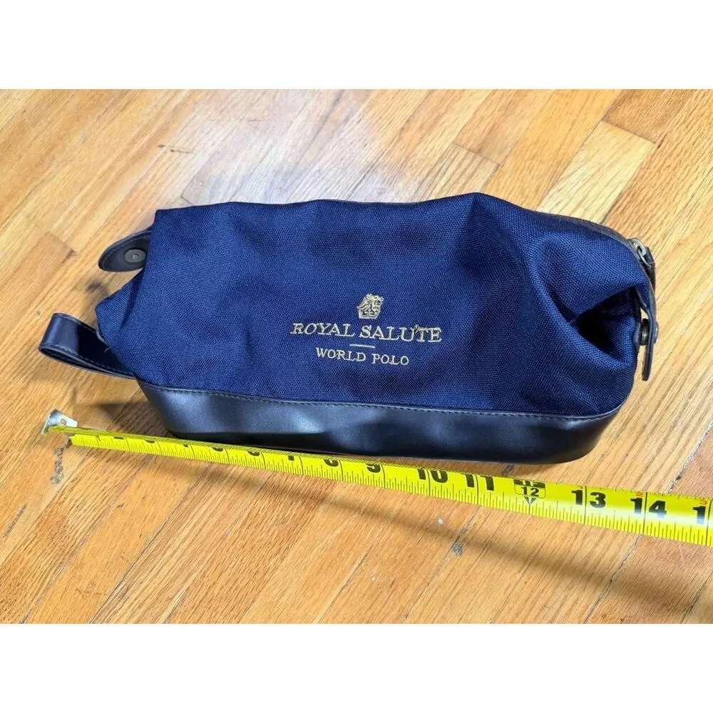 Royal Salute World Polo Navy Blue Travel Toiletry Dopp Bag Whisky Promotional